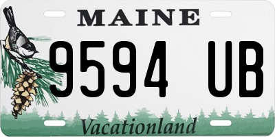 ME license plate 9594UB