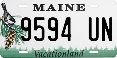 ME license plate 9594UN