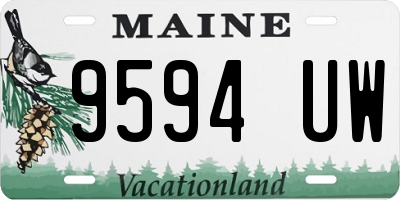 ME license plate 9594UW