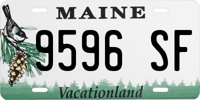 ME license plate 9596SF