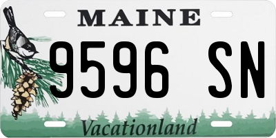ME license plate 9596SN