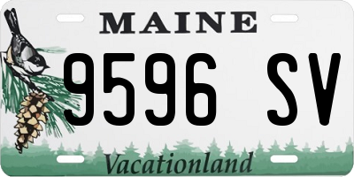 ME license plate 9596SV
