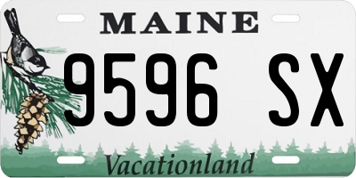 ME license plate 9596SX
