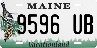 ME license plate 9596UB