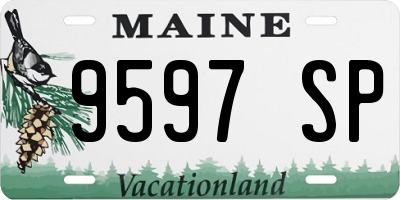 ME license plate 9597SP