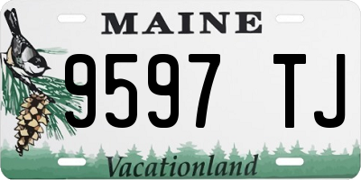 ME license plate 9597TJ