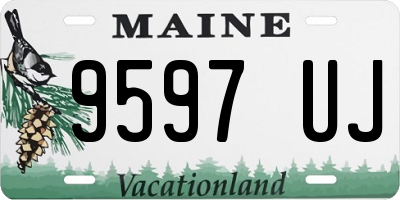 ME license plate 9597UJ