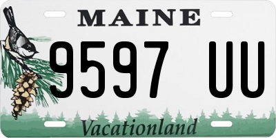 ME license plate 9597UU