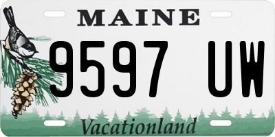 ME license plate 9597UW