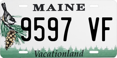 ME license plate 9597VF