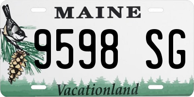 ME license plate 9598SG