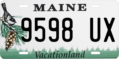 ME license plate 9598UX