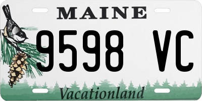 ME license plate 9598VC