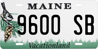 ME license plate 9600SB