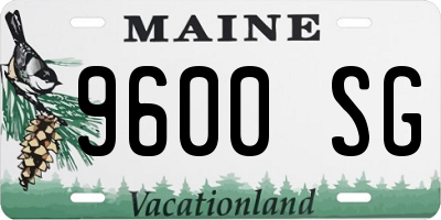 ME license plate 9600SG