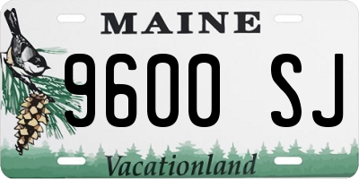 ME license plate 9600SJ