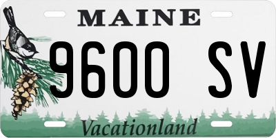 ME license plate 9600SV