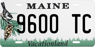 ME license plate 9600TC