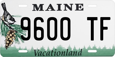 ME license plate 9600TF
