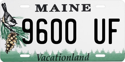 ME license plate 9600UF