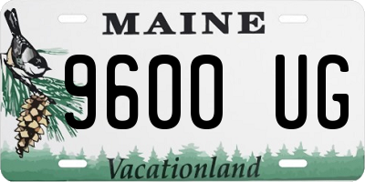 ME license plate 9600UG