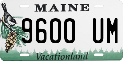 ME license plate 9600UM