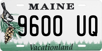 ME license plate 9600UQ