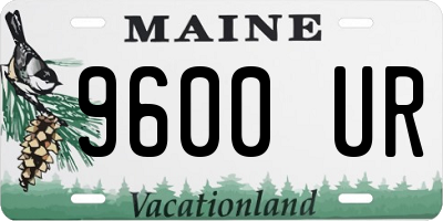 ME license plate 9600UR