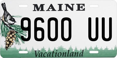 ME license plate 9600UU