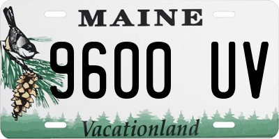 ME license plate 9600UV