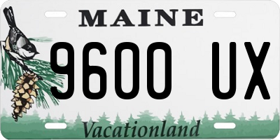 ME license plate 9600UX