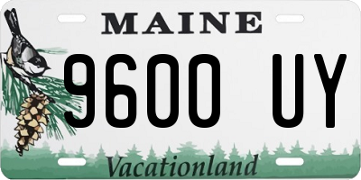 ME license plate 9600UY