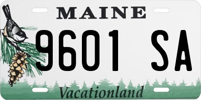 ME license plate 9601SA