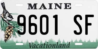 ME license plate 9601SF