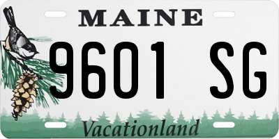 ME license plate 9601SG