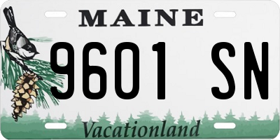 ME license plate 9601SN