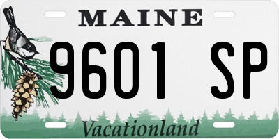 ME license plate 9601SP