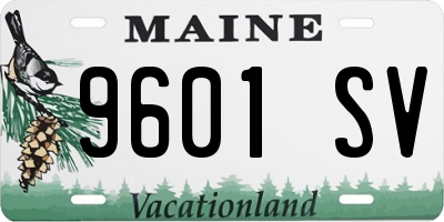 ME license plate 9601SV