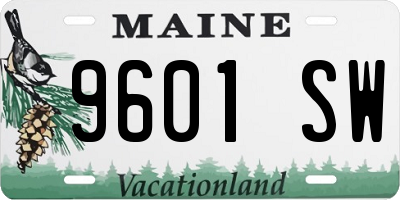 ME license plate 9601SW
