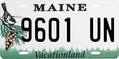 ME license plate 9601UN