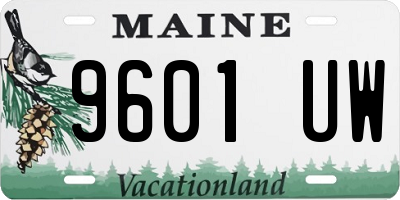 ME license plate 9601UW