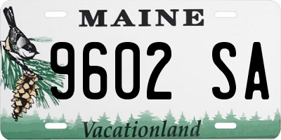 ME license plate 9602SA