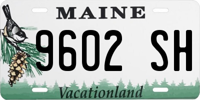 ME license plate 9602SH