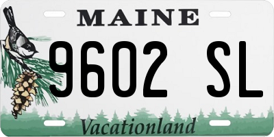 ME license plate 9602SL