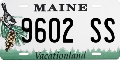 ME license plate 9602SS