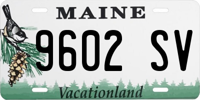 ME license plate 9602SV