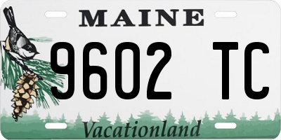 ME license plate 9602TC