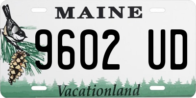 ME license plate 9602UD