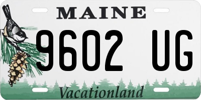 ME license plate 9602UG