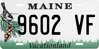 ME license plate 9602VF